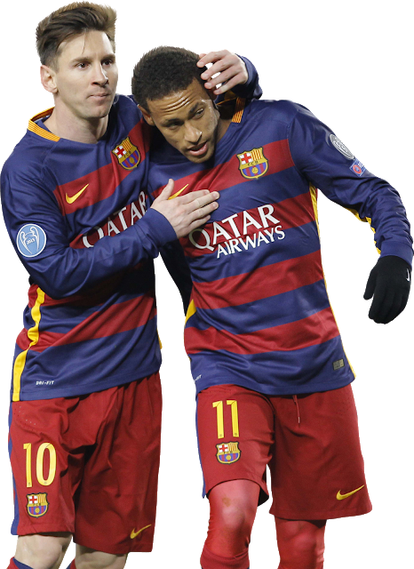 Barcelona Soccer Players Celebration PNG Image