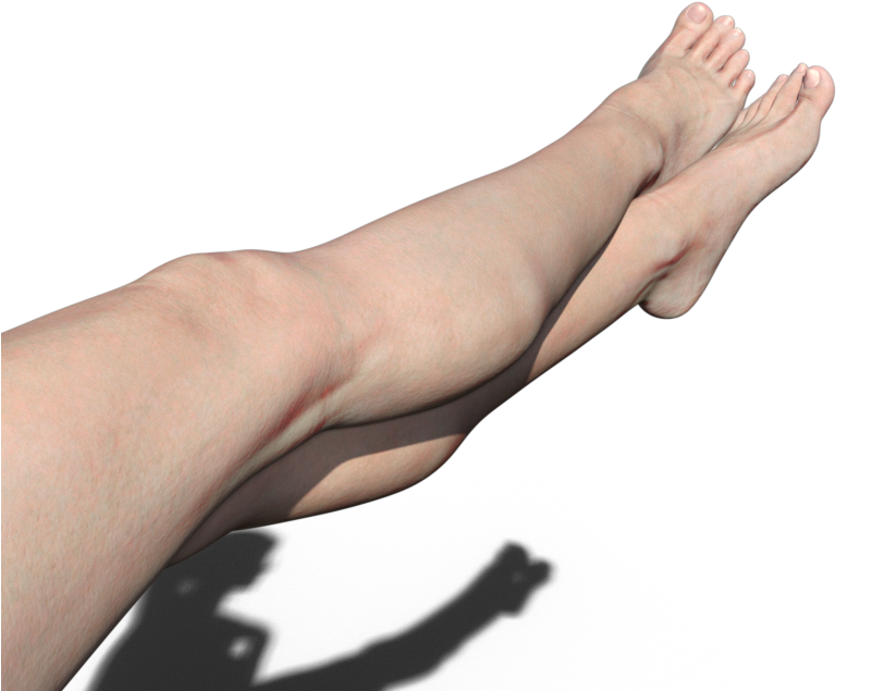 Bare Feet Elevated View PNG Image