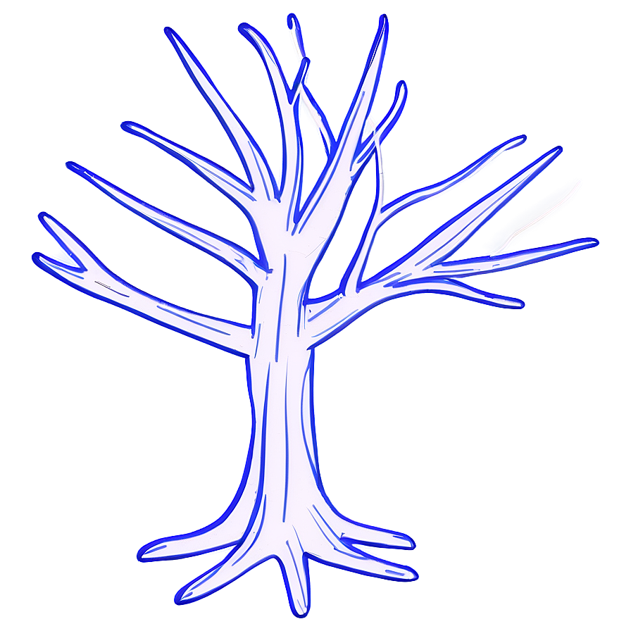 Bare Tree Outline Png Vit PNG Image