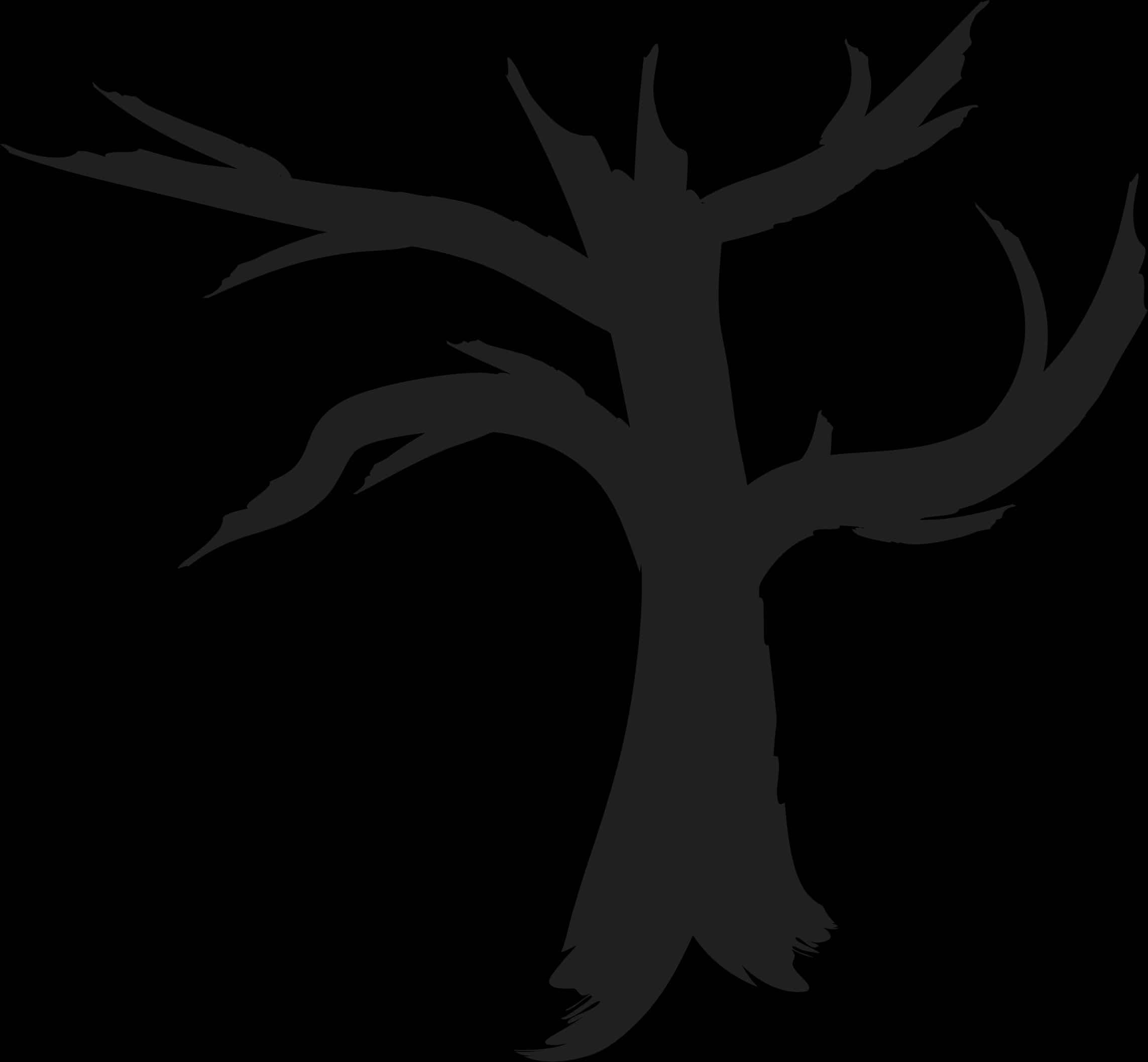 Bare Tree Silhouette Graphic PNG Image