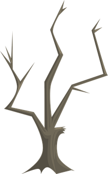 Bare Tree Silhouette PNG Image