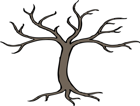 Bare Tree Silhouette PNG Image