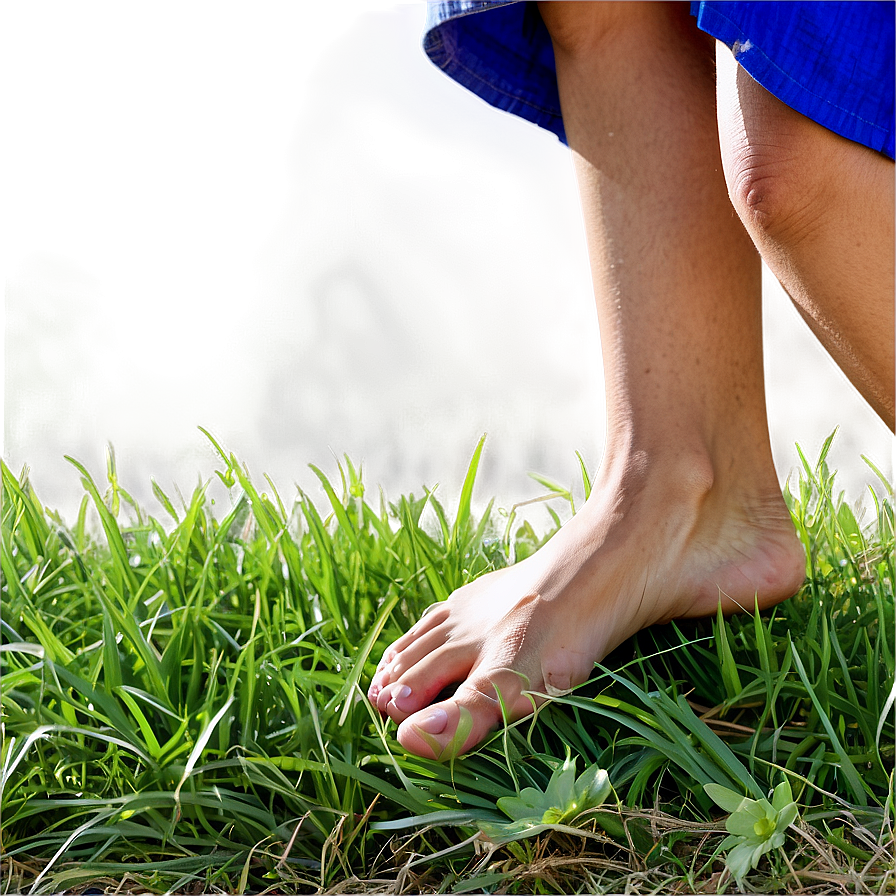 Barefoot Grass Walking Png Nxu PNG Image