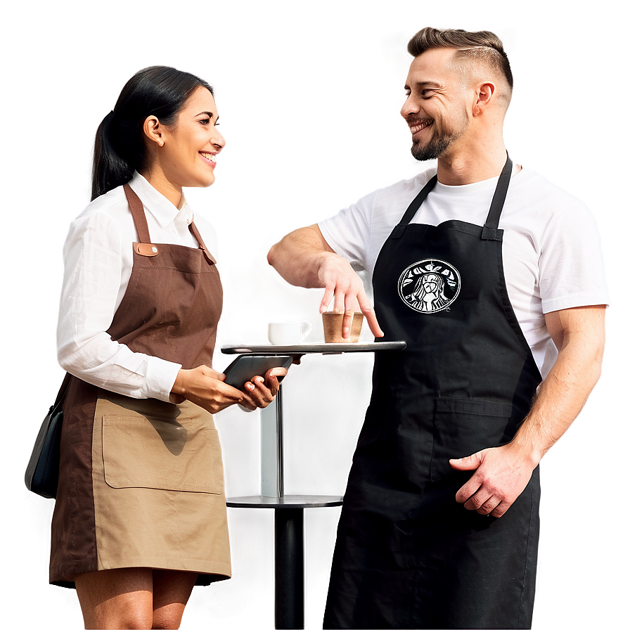 Barista And Customer Interaction Png Yjl PNG Image