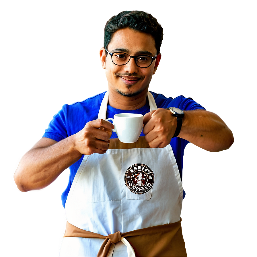 Barista Preparing Cappuccino Png Mdf82 PNG Image