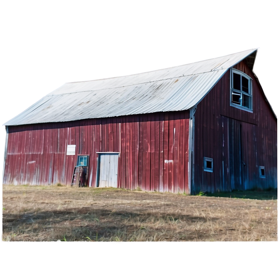 Barn In Foggy Morning Png Qjp PNG Image