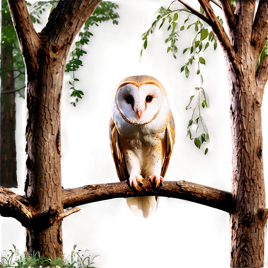 Barn Owl In Forest Png 06252024 PNG Image