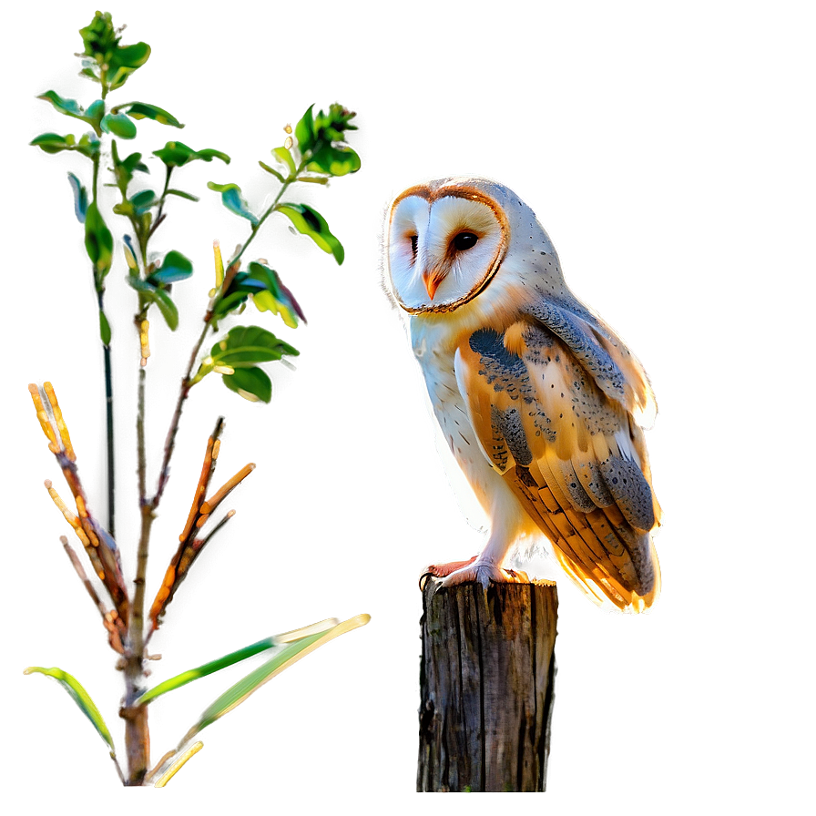 Barn Owl In Golden Hour Png Etj5 PNG Image