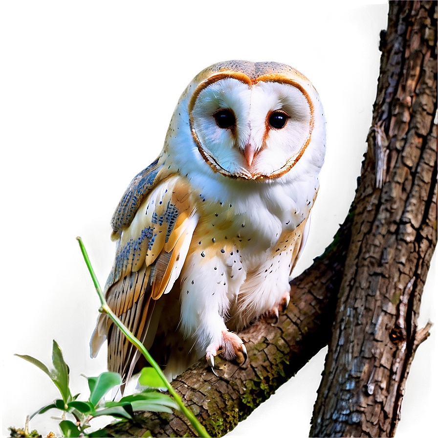 Barn Owl In Tree Png 06252024 PNG Image