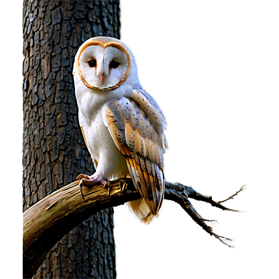 Barn Owl In Tree Png Gdh PNG Image