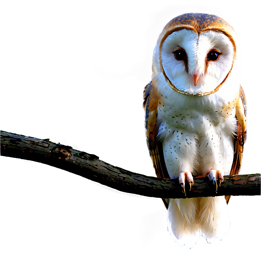 Barn Owl Perching Png Tuj PNG Image