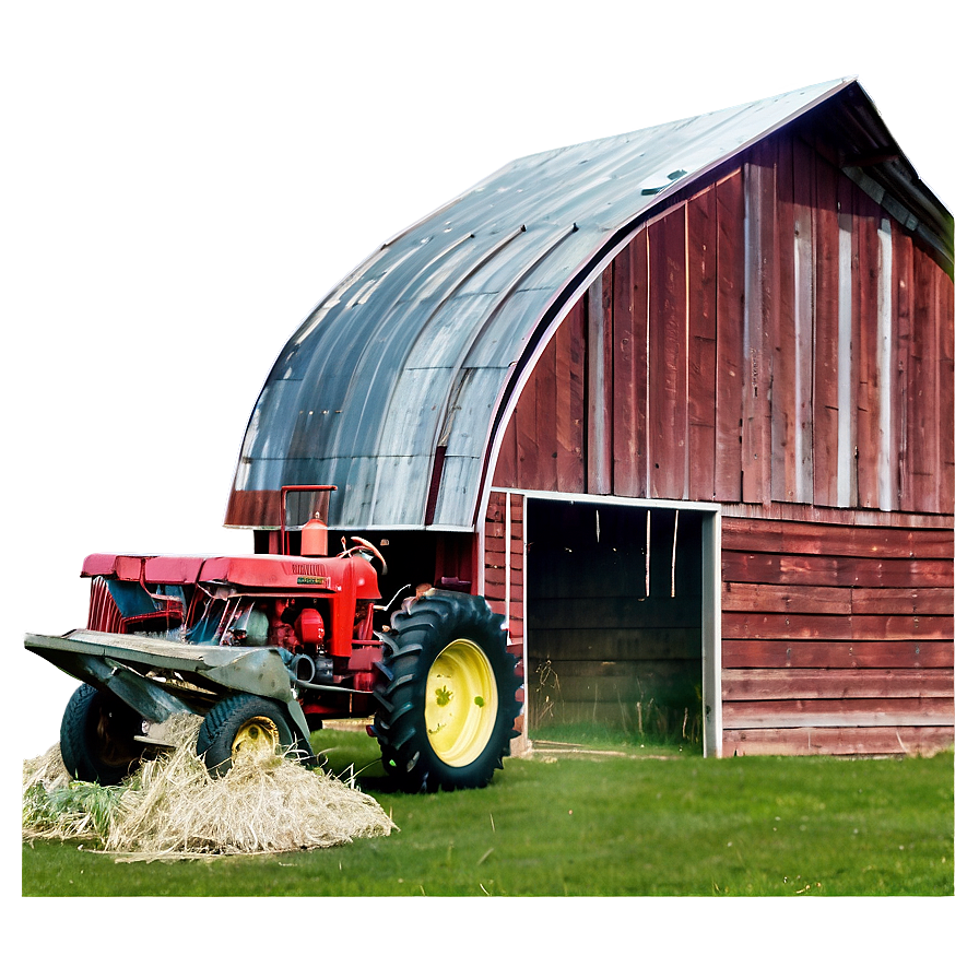 Barn With Tractor Png Kig34 PNG Image