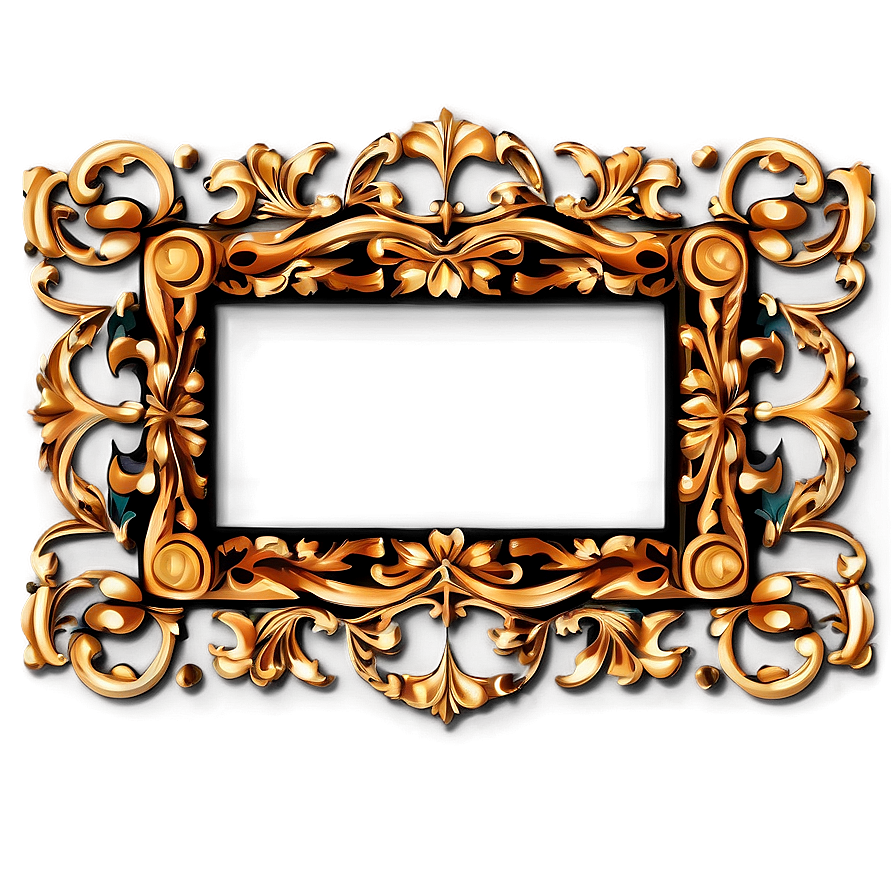 Baroque Frame Border Png 8 PNG Image