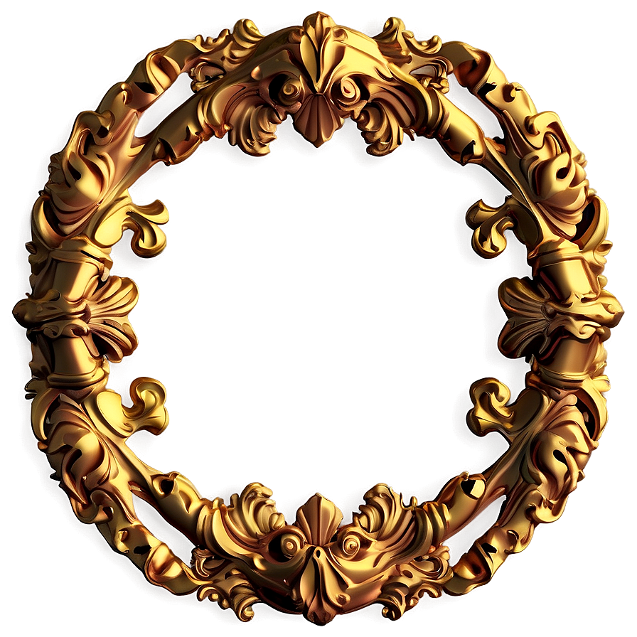 Baroque Gold Border Png Ccf49 PNG Image