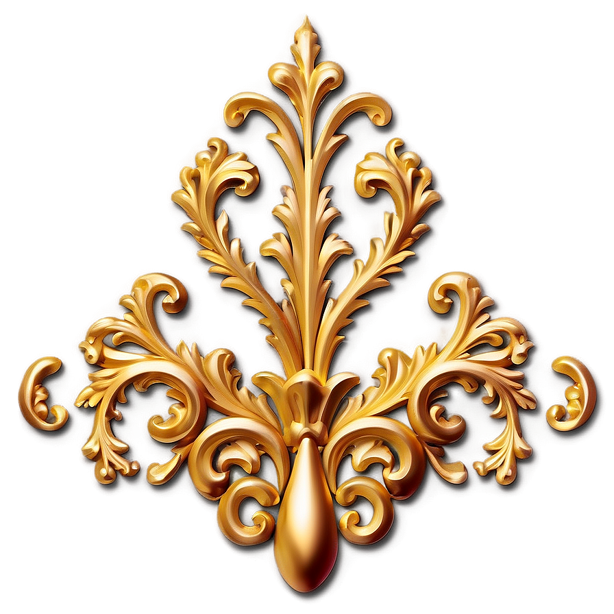 Baroque Gold Trim Png Gaq46 PNG Image