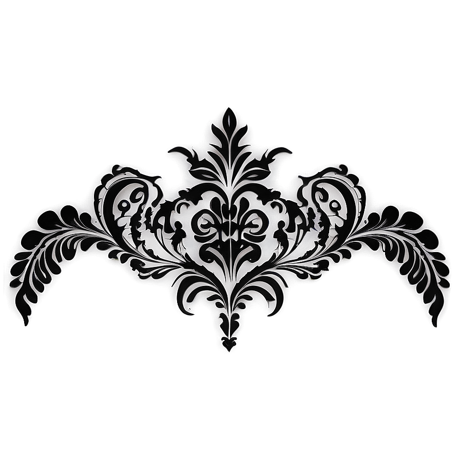 Baroque Lace Print Png Dst PNG Image