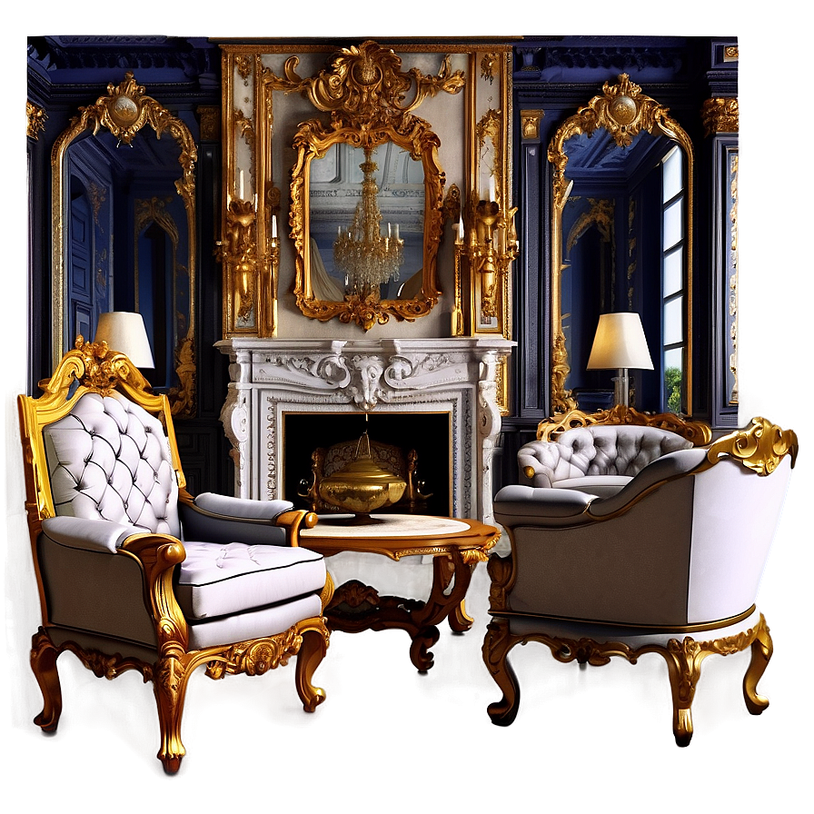 Baroque Living Room Opulence Png 05242024 PNG Image