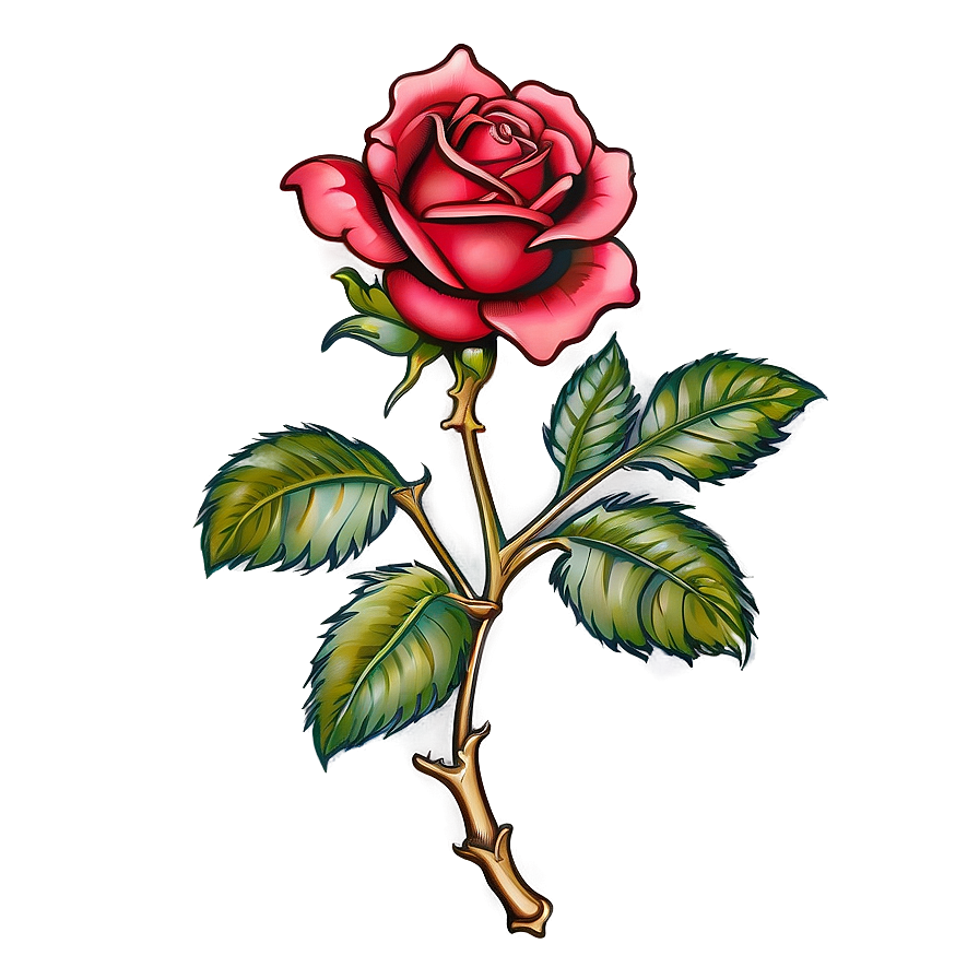 Baroque Rose Tattoo Draft Png Wpc PNG Image