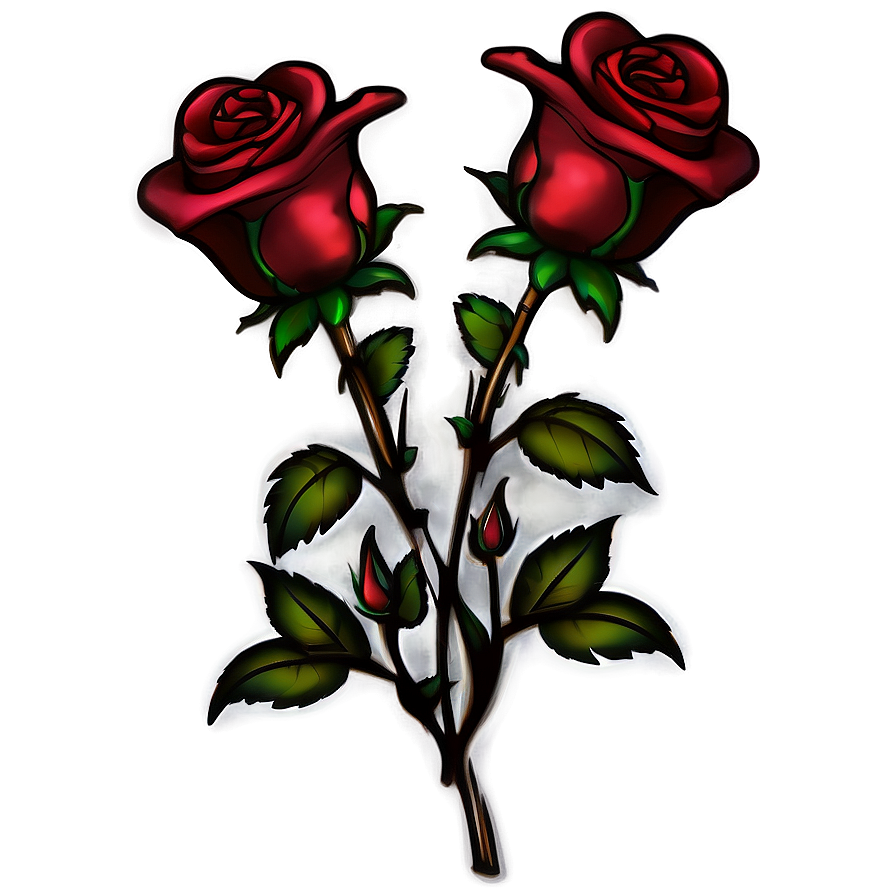 Baroque Rose Tattoo Draft Png Ywu20 PNG Image