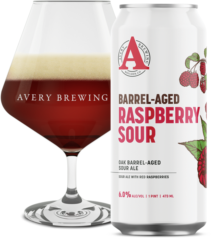 Barrel Aged Raspberry Sour Beer PNG Image