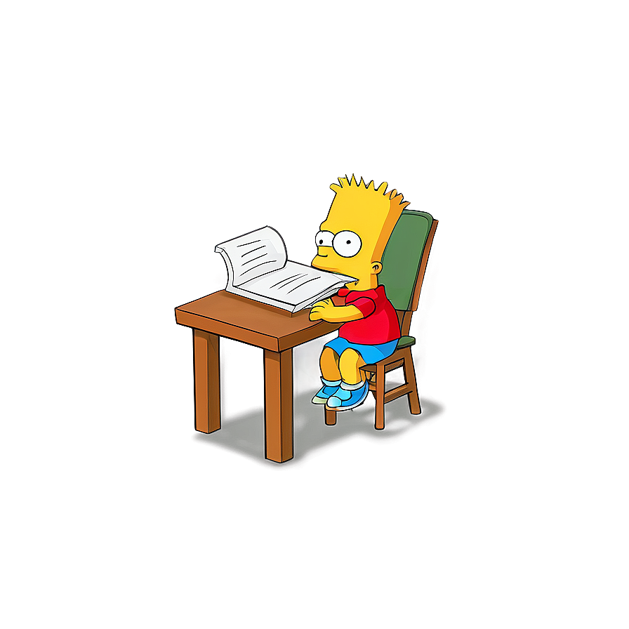 Bart Simpson Doing Homework Png Egs53 PNG Image