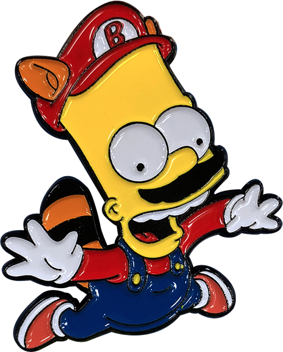 Bart Simpson Firefighter Pin PNG Image