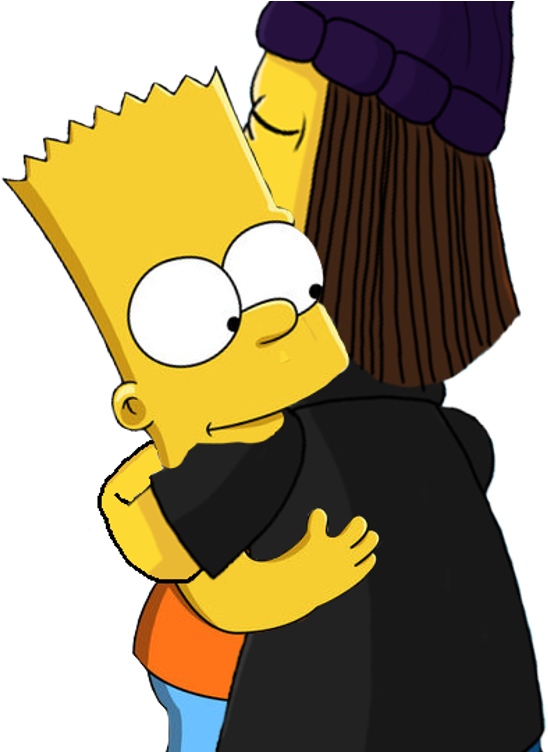 Bart Simpson Friendly Hug PNG Image