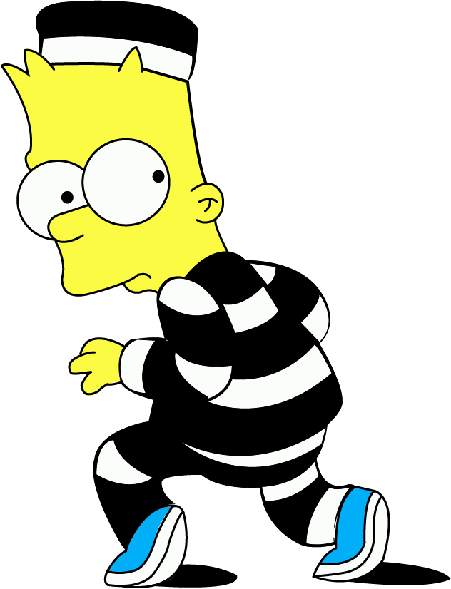 Bart Simpson Prisoner Costume PNG Image