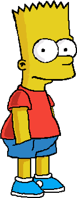 Bart Simpson Standing Side View PNG Image