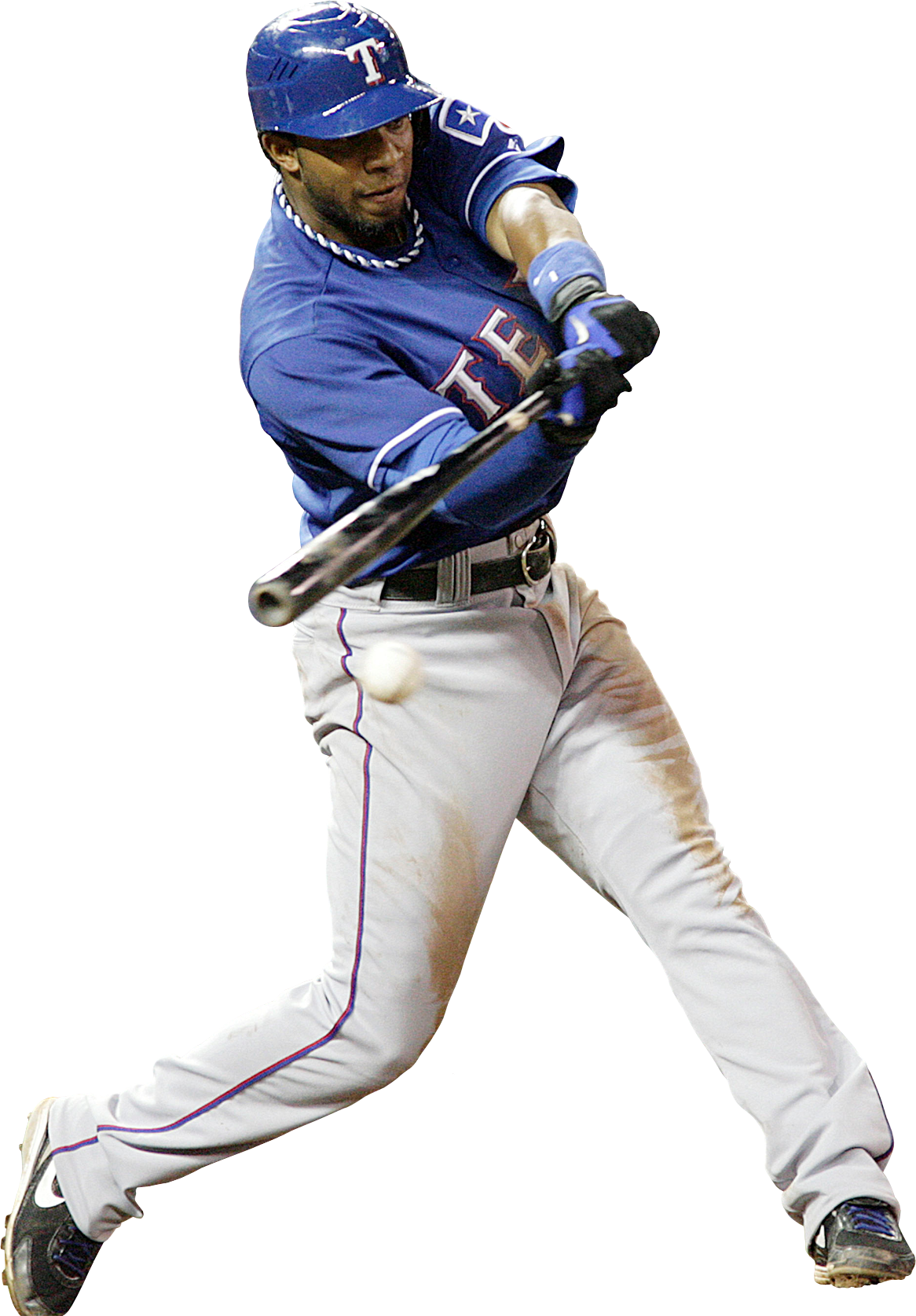 Baseball Player Swinging Bat PNG Image