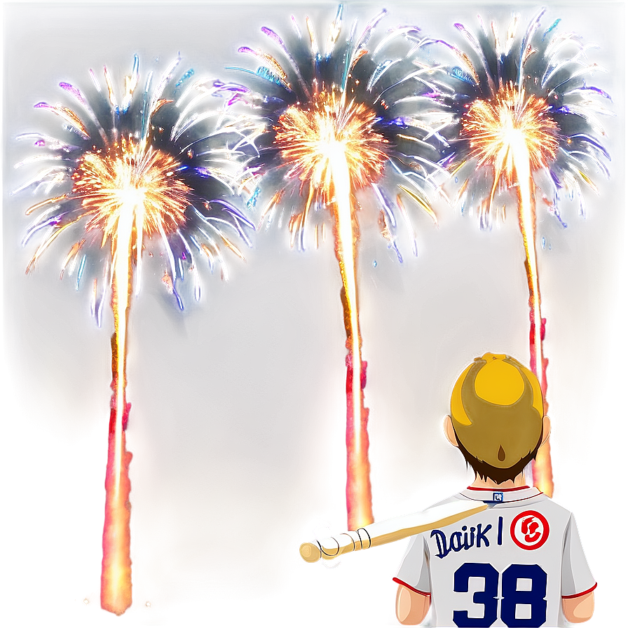 Baseball Stadium Fireworks Display Png Ymg PNG Image