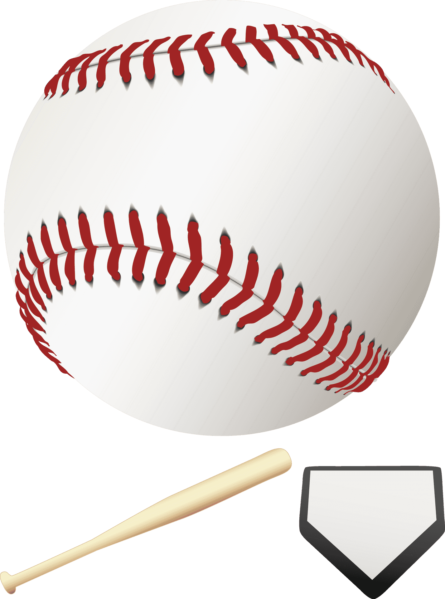 Baseballand Equipment Illustration PNG Image