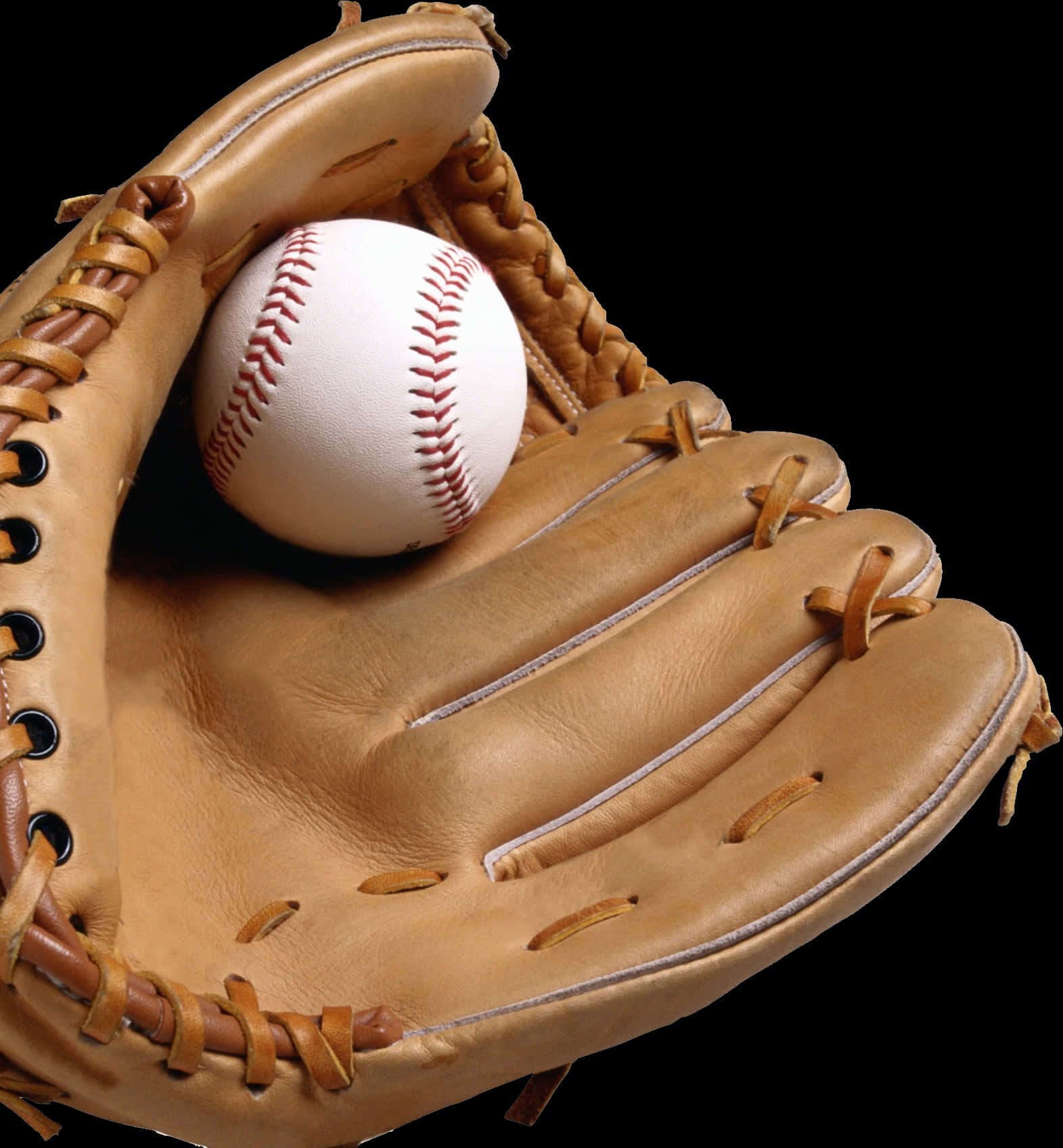 Baseballin Glove Closeup.jpg PNG Image