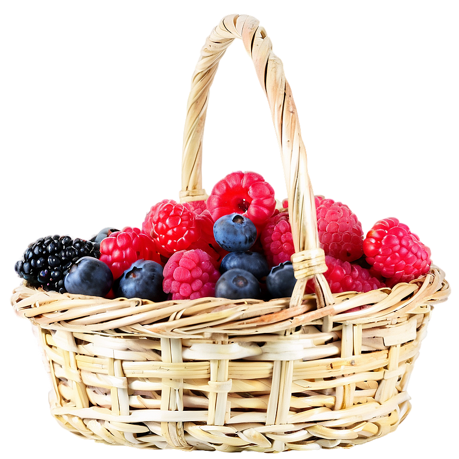 Basket Of Berries Png Gbn PNG Image