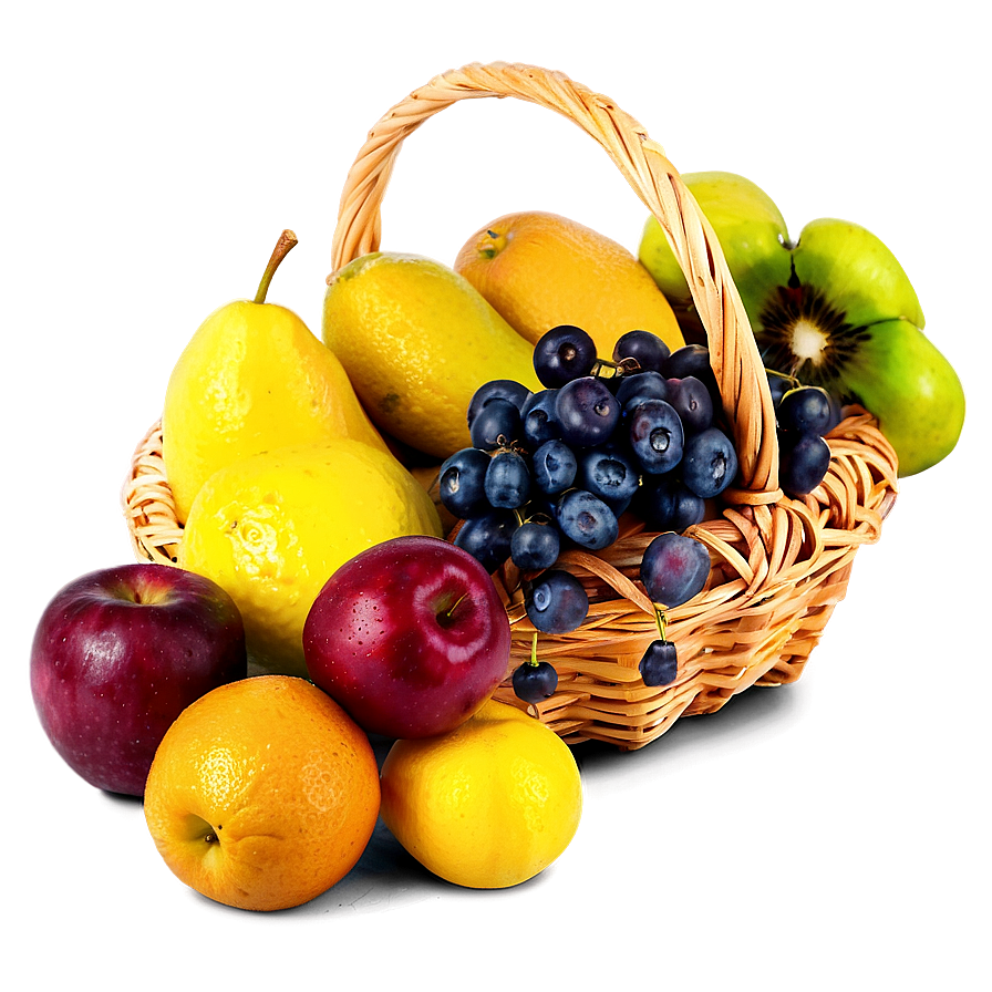 Basket Of Fruits Png Hqo PNG Image