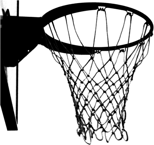 Basketball Hoop Clipart Blackand White PNG Image