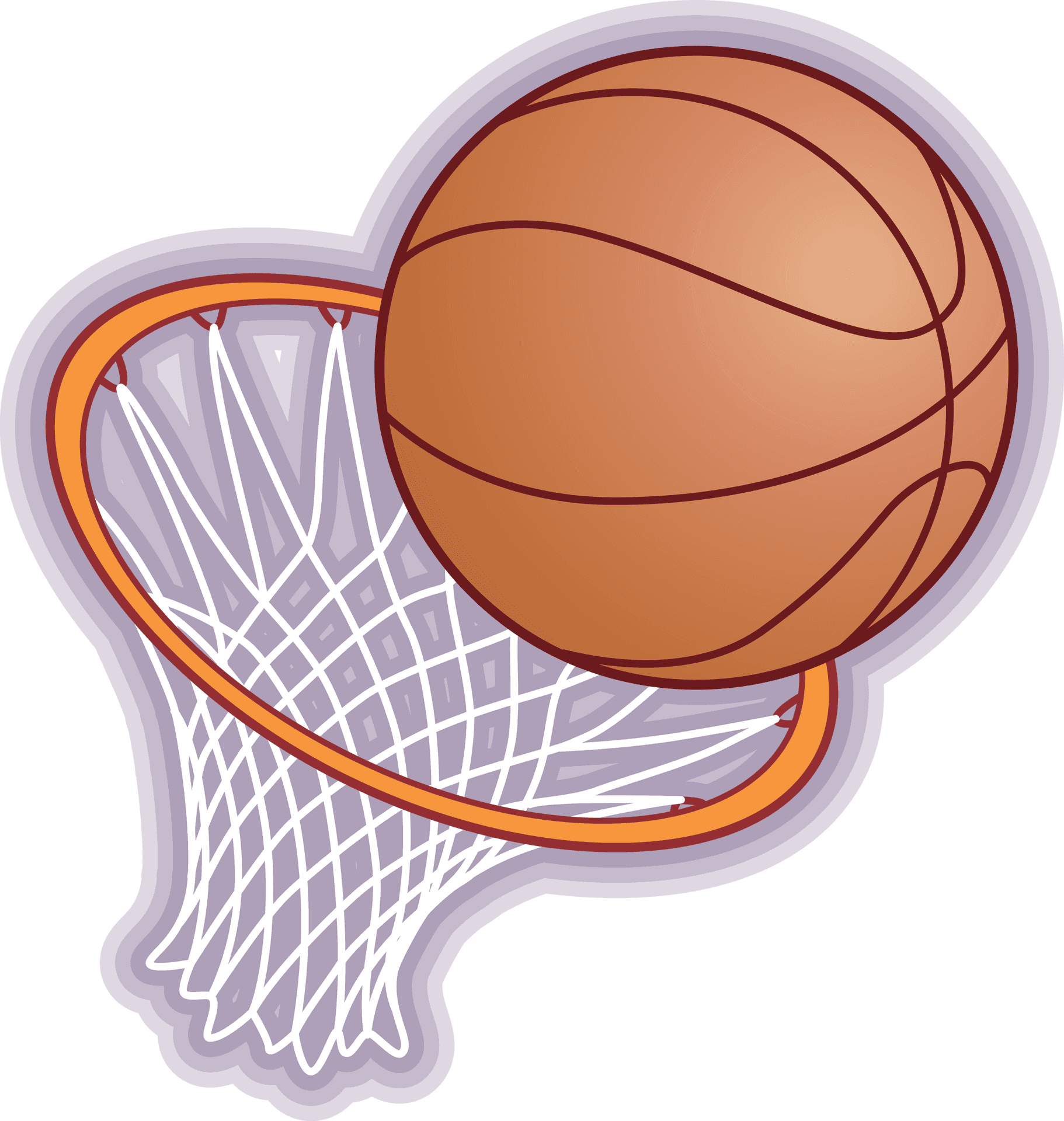 Basketball Hoop Score Illustration PNG Image