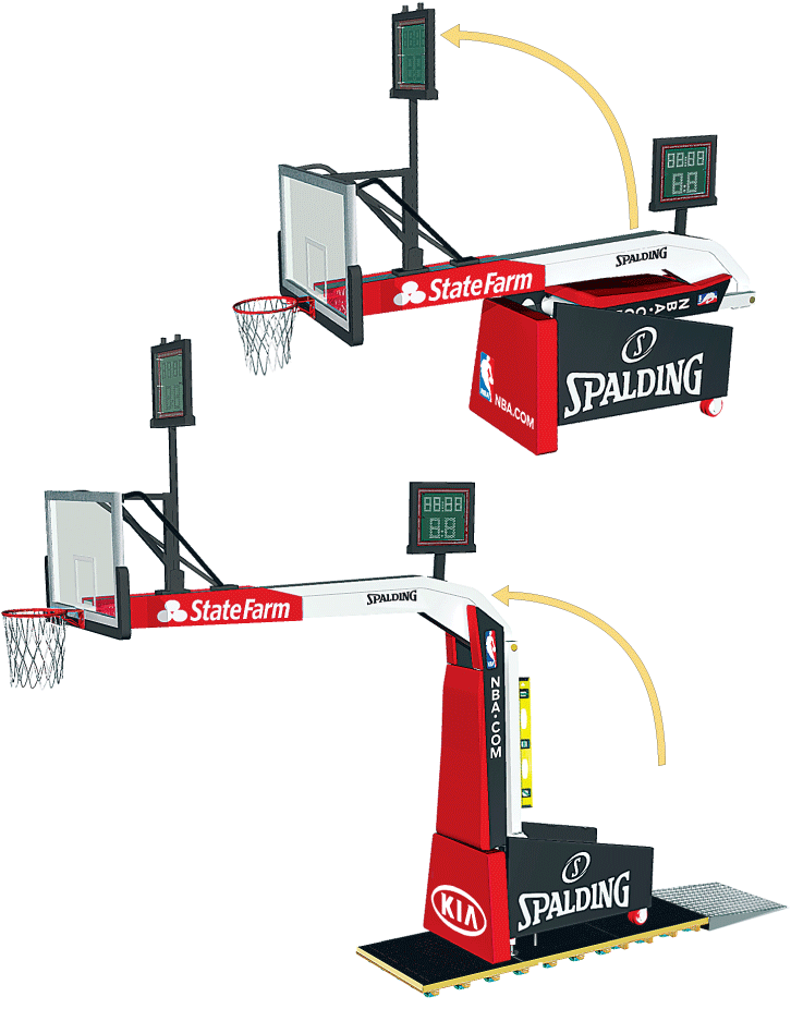 Basketball Hoop Technology Evolution PNG Image