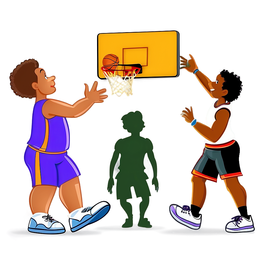 Basketball Match Cartoon Png 06212024 PNG Image