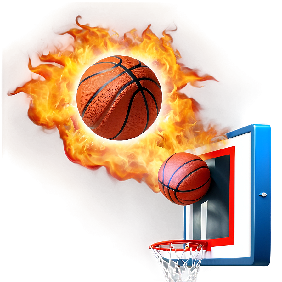 Basketball On Fire Png 04302024 PNG Image