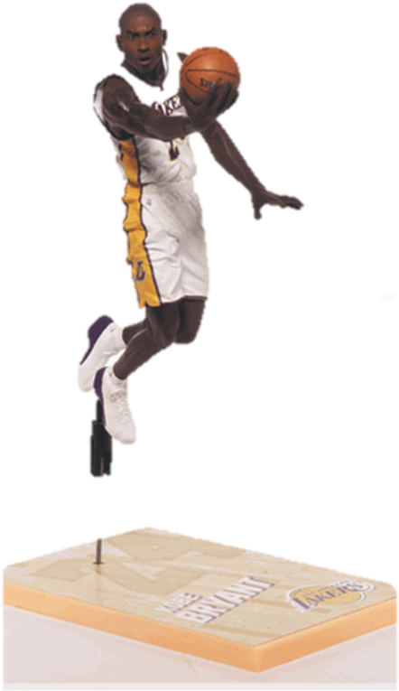 Basketball Player Action Figure Dunk Pose PNG Image