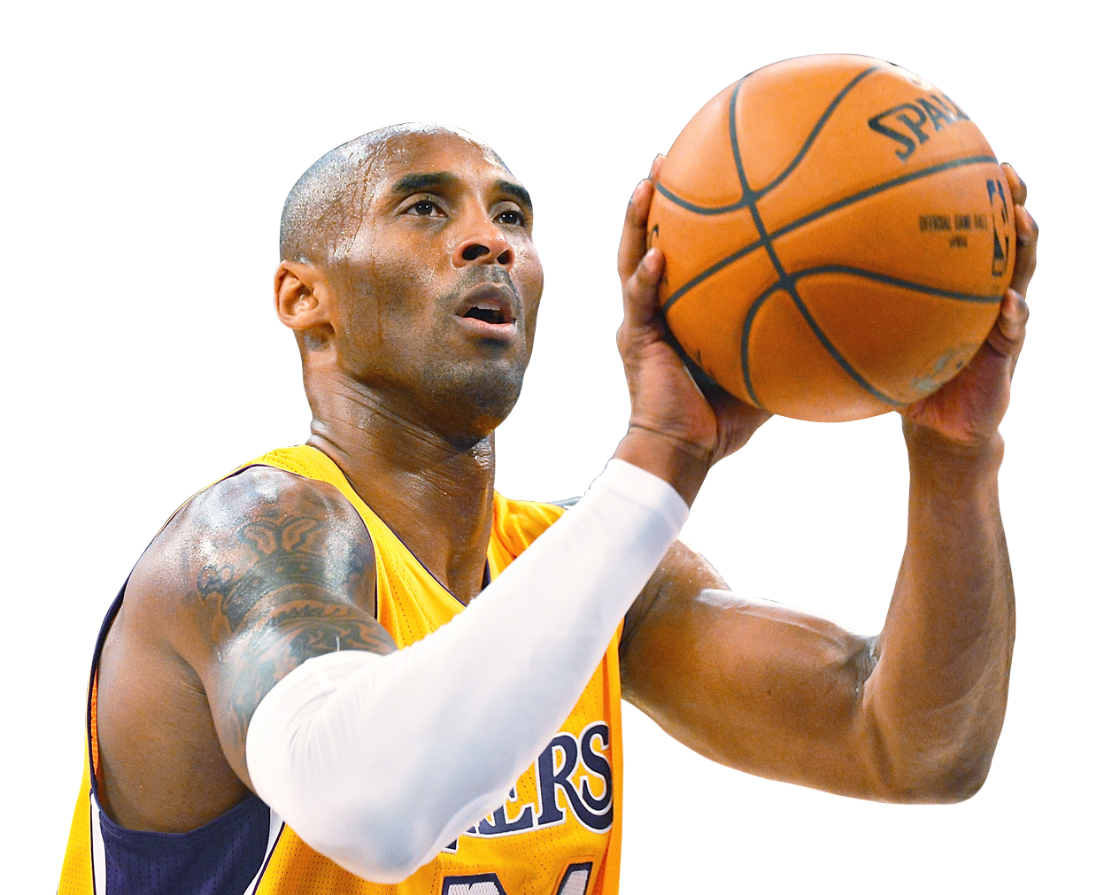 Basketball Player Free Throw Focus.png PNG Image