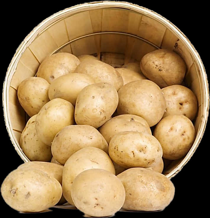 Basketof Fresh Potatoes.jpg PNG Image