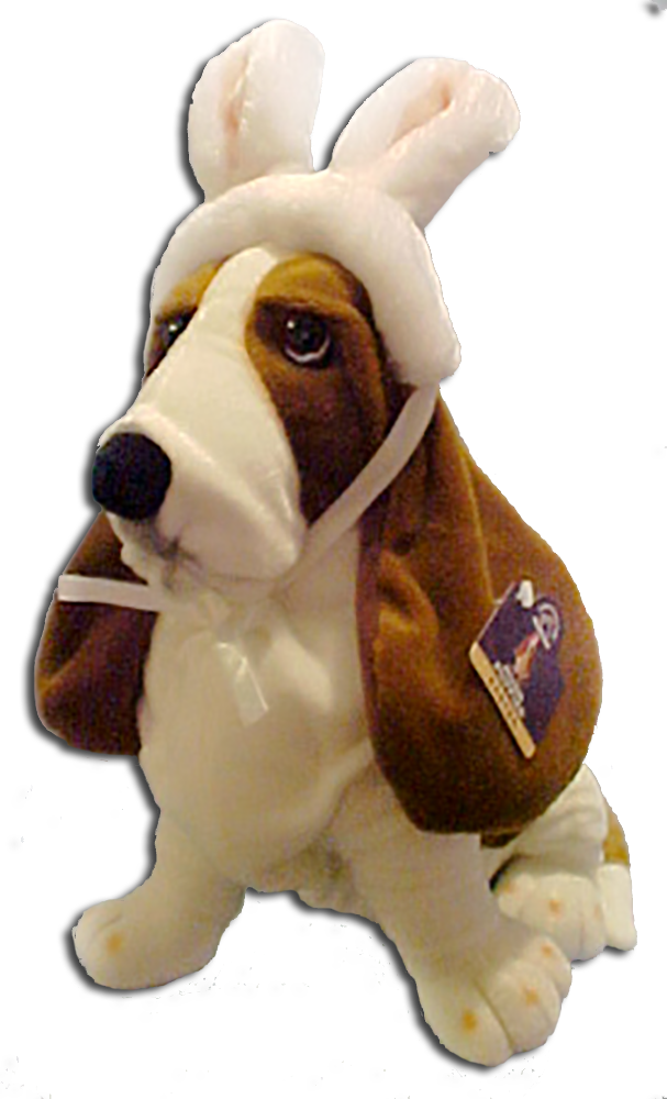 Basset Hound Plush Bunny Ears PNG Image