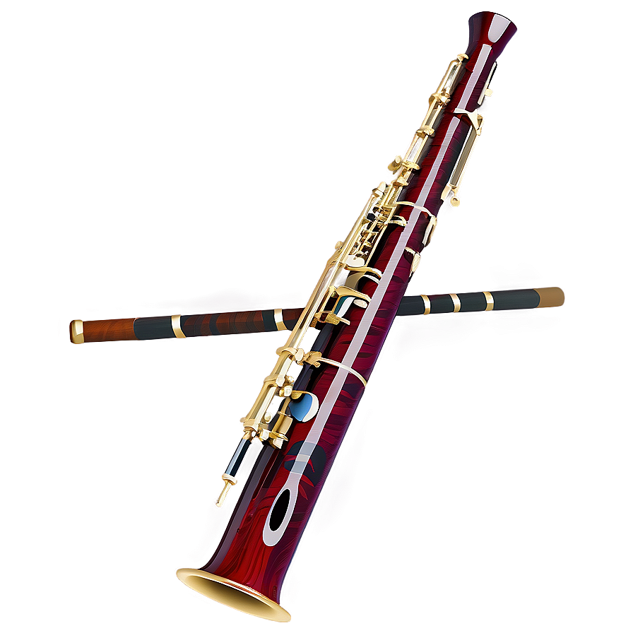 Bassoon With Butterfly Png Ptq PNG Image