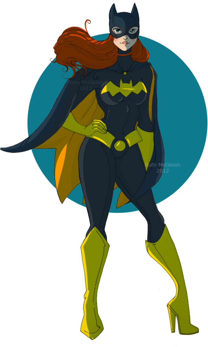 Batgirl Animated Character Pose PNG Image