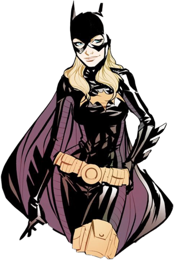 Batgirl Animated Illustration PNG Image