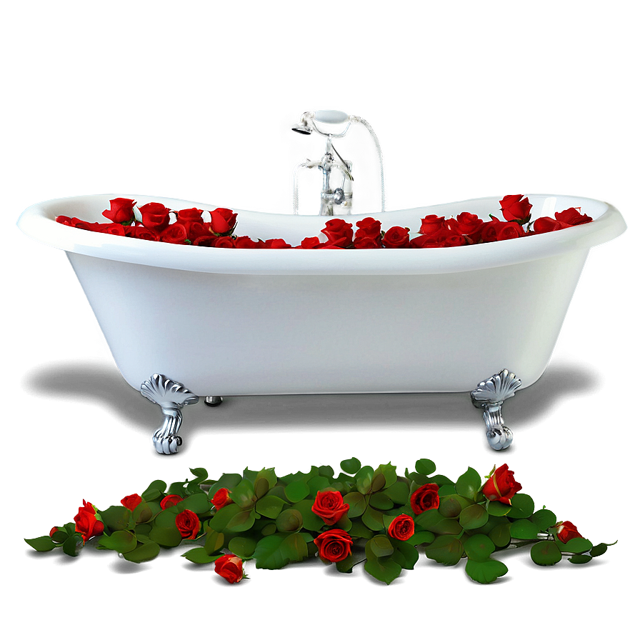 Bathtub Full Of Roses Png 06112024 PNG Image