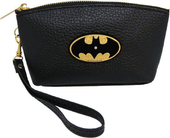 Batman Logo Black Wristlet Pouch PNG Image