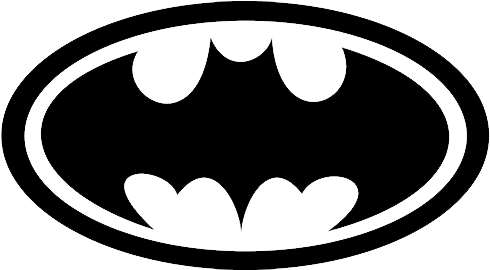 Batman Logo Blackand White PNG Image